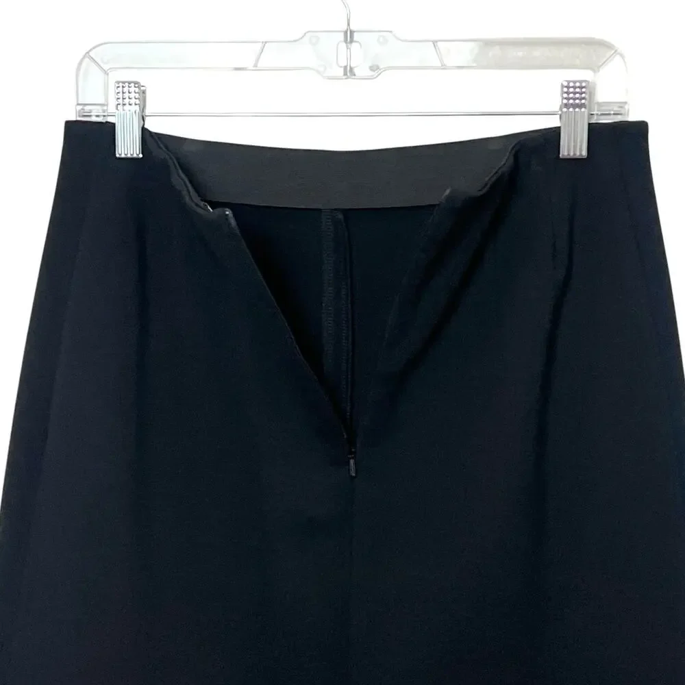 Iris & Ink Black Straight Pencil Skirt Size 12 Office Career